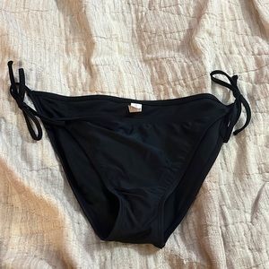 black side tie bikini bottom